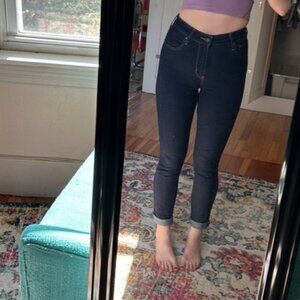 Dark wash skinny jeans